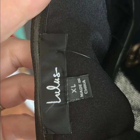 Lulu's Black and Silver Off-Shoulder Dress - Picture 4 of 5